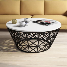 Hanah Home Stil Metal Ferforje - Blanco y Negro